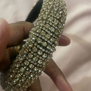 Gold and cz headband
